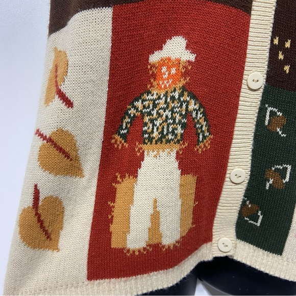 Vintage Fall Harvest Halloween Patchwork Vest Southern Lady Size Medium Novelty - Picture 4 of 10